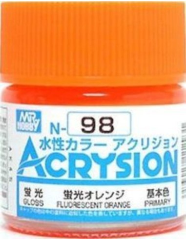 Mr Hobby -Gunze Acrysion (10 ml) Fluorescent Orange 