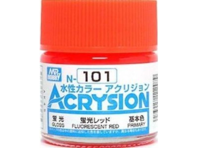 Mr Hobby -Gunze Acrysion (10 ml) Fluorescent Red 