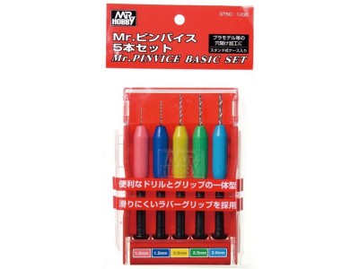 Mr Hobby -Gunze Mr. Pinvice Basic Set (1 / 1.5 / 2 / 2.5 / 3 mm) 