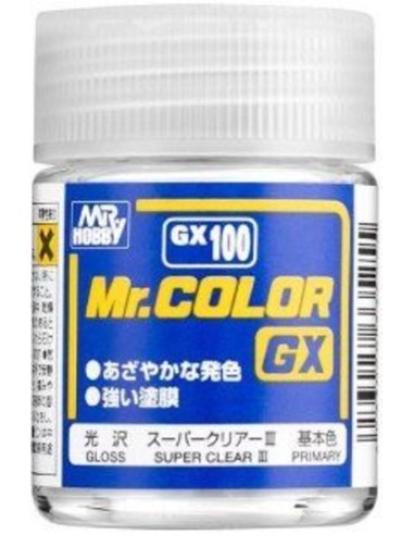 Mr Hobby -Gunze Mr. Color GX (18 ml) Super Clear III 