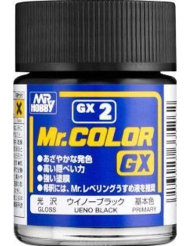 Mr Hobby -Gunze Mr. Color GX (18 ml) Ueno Balck 