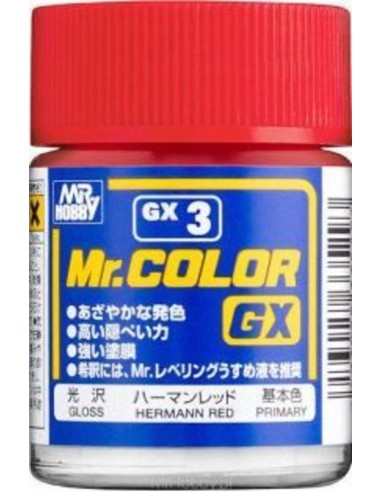 Mr Hobby -Gunze Mr. Color GX (18 ml) Harmann Red 