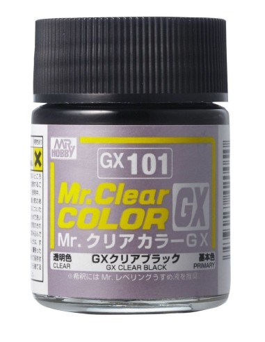 Mr Hobby -Gunze Mr. Clear Color GX (18 ml) Clear Black 