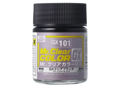 Mr Hobby -Gunze Mr. Clear Color GX (18 ml) Clear Black 