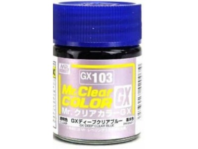 Mr Hobby -Gunze Mr. Clear Color GX (18 ml) Deep Clear Blue 