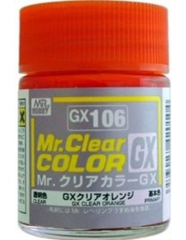 Mr Hobby -Gunze Mr. Clear Color GX (18 ml) Clear Orange 