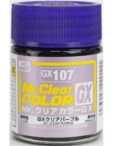 Mr Hobby -Gunze Mr. Clear Color GX (18 ml) Clear Purple 