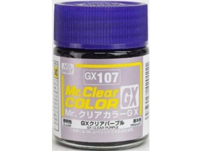 Mr Hobby -Gunze Mr. Clear Color GX (18 ml) Clear Purple 
