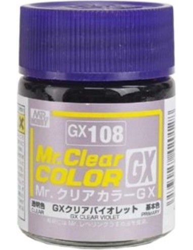 Mr Hobby -Gunze Mr. Clear Color GX (18 ml) Clear Violet 
