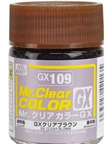 Mr Hobby -Gunze Mr. Clear Color GX (18 ml) Clear Brown 
