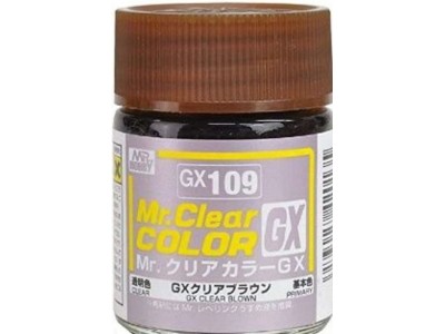 Mr Hobby -Gunze Mr. Clear Color GX (18 ml) Clear Brown 