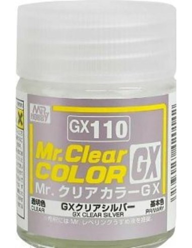 Mr Hobby -Gunze Mr. Clear Color GX (18 ml) Clear Silver 