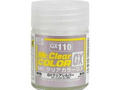 Mr Hobby -Gunze Mr. Clear Color GX (18 ml) Clear Silver 