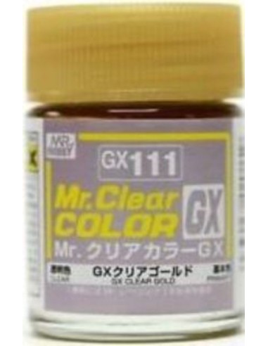 Mr Hobby -Gunze Mr. Clear Color GX (18 ml) Clear Gold 