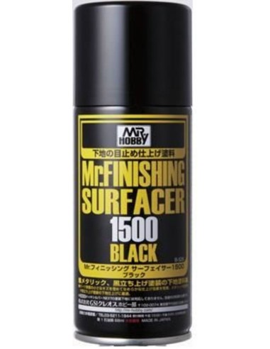 Mr Hobby -Gunze Mr. Finishing Surfacer Acer 1500 Black (170 ml) 