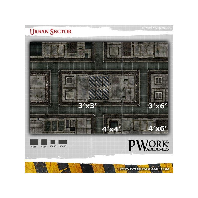 TAPIS DE JEU NEOPRENE URBAN SECTOR 44X60"