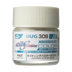 Mr Hobby -Gunze AQUEOUS GUNDAM COLOR (10ml) LIGHTNING BUSTER WHITE 