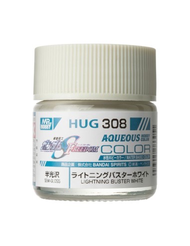 Mr Hobby -Gunze AQUEOUS GUNDAM COLOR (10ml) LIGHTNING BUSTER WHITE 