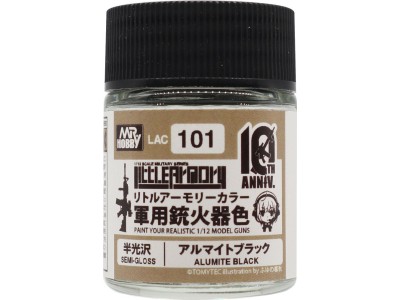 Mr Hobby -Gunze Little Armory Color (18ml) 10th Anniv. ALUMITE BLACK 