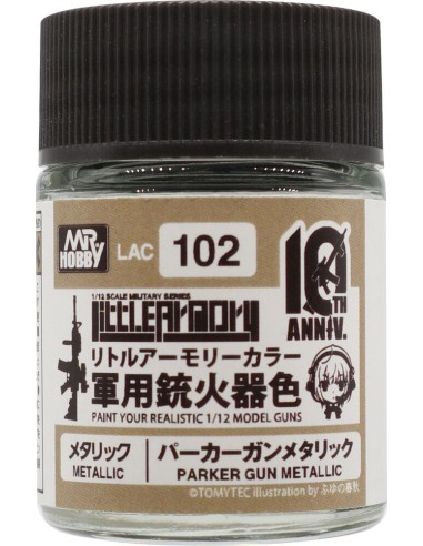 Mr Hobby -Gunze Little Armory Color (18ml) 10th Anniv. PARKER GUN METALLIC 