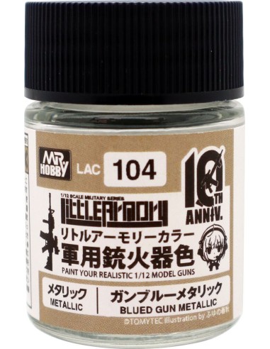 Mr Hobby -Gunze Little Armory Color (18ml) 10th Anniv. BLUED GUN METALIC 