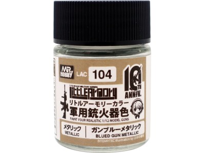 Mr Hobby -Gunze Little Armory Color (18ml) 10th Anniv. BLUED GUN METALIC 