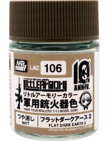Mr Hobby -Gunze Little Armory Color (18ml) 10th Anniv.FLAT DARK EARTH 2 