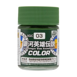 Mr Hobby -Gunze Legend of the Galactic Heroes Color (10 ml) Free Plaets Alliance Standard Battleship Green 