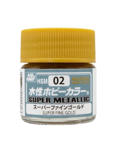 Mr Hobby -Gunze Aquesous Hobby Color Super Metallic (10ml) Super Fine Gold 