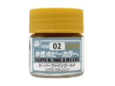 Mr Hobby -Gunze Aquesous Hobby Color Super Metallic (10ml) Super Fine Gold 
