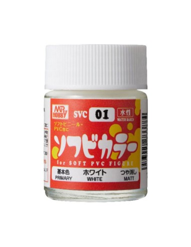 Mr Hobby -Gunze Water-Based SOFUBI Color (18 ml) White 