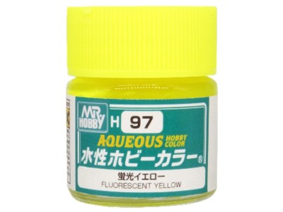 Mr Hobby -Gunze Aqueous Hobby Colors  (10 ml) Fluorescent Yellow 