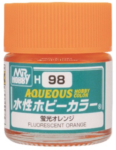 Mr Hobby -Gunze Aqueous Hobby Colors  (10 ml) Fluorescent Orange 