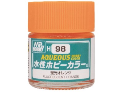 Mr Hobby -Gunze Aqueous Hobby Colors  (10 ml) Fluorescent Orange 