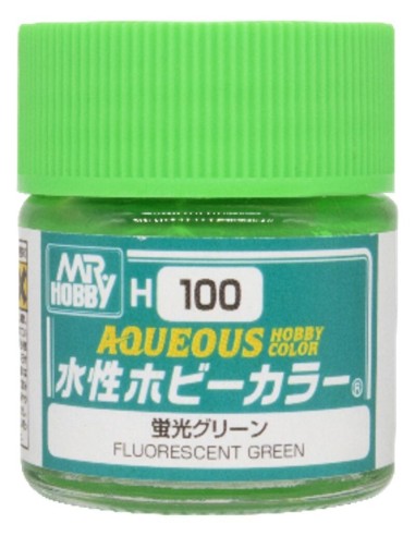 Mr Hobby -Gunze Aqueous Hobby Colors  (10 ml) Fluorescent Green 