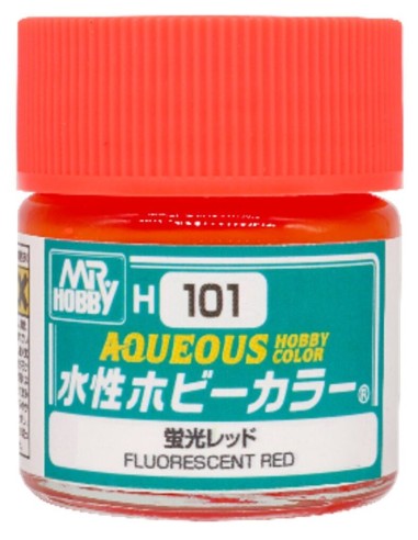 Mr Hobby -Gunze Aqueous Hobby Colors  (10 ml) Fluorescent Red 