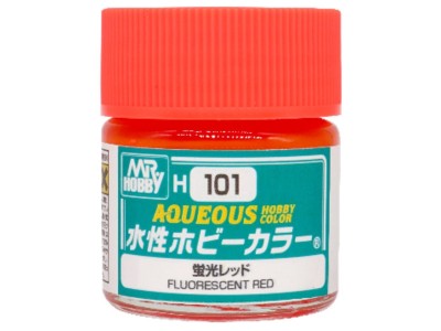 Mr Hobby -Gunze Aqueous Hobby Colors  (10 ml) Fluorescent Red 