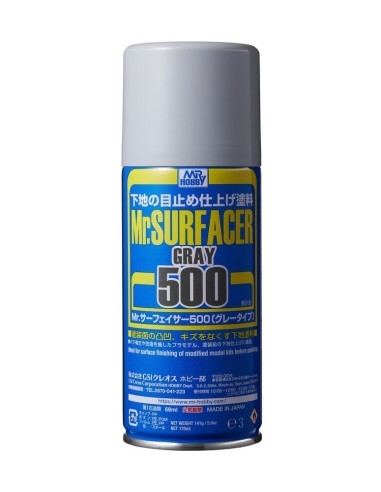 Mr Hobby -Gunze Mr. Surfacer 500 Spray Gray (170 ml) 