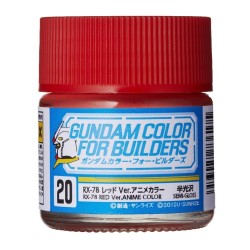 Mr Hobby -Gunze Gundam Color For Builders (10ml) RX-78 RED Ver. 