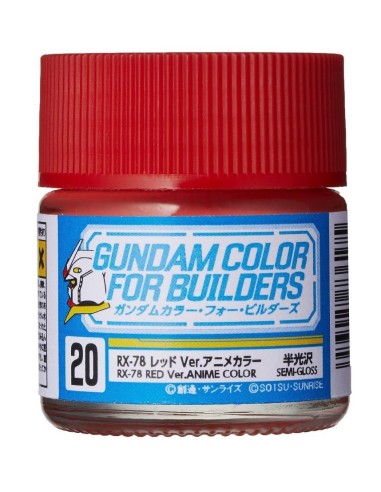 Mr Hobby -Gunze Gundam Color For Builders (10ml) RX-78 RED Ver. 