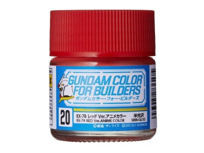 Mr Hobby -Gunze Gundam Color For Builders (10ml) RX-78 RED Ver. 