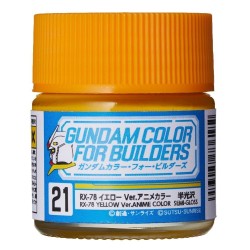 Mr Hobby -Gunze Gundam Color For Builders (10ml) RX-78 YELLOW Ver. 