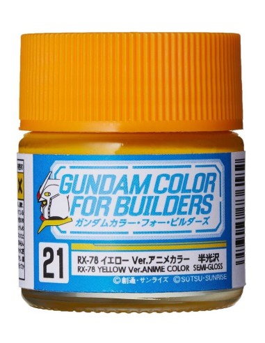Mr Hobby -Gunze Gundam Color For Builders (10ml) RX-78 YELLOW Ver. 