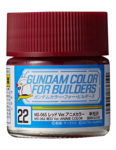 Mr Hobby -Gunze Gundam Color For Builders (10ml) MS-06S RED Ver. 