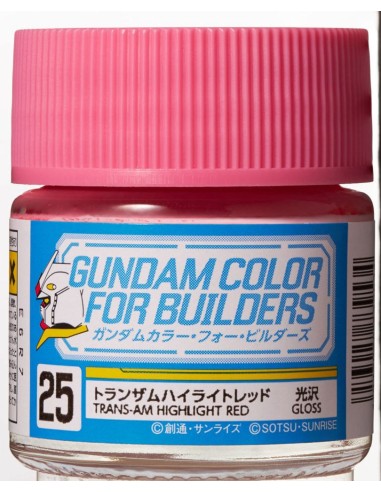 Mr Hobby -Gunze Gundam Color For Builders (10ml) TRANS-AM HIGHLIGHT RED 