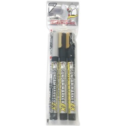 Mr Hobby -Gunze Gundam Marker EX Gundam Plated Silver & Gold 2 Types Set 