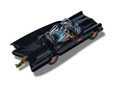 Batmobile with Batman and Robin 