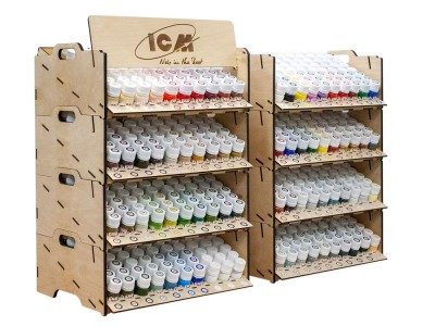 Plywood stand for paints 