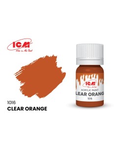 CLEAR COLORS  Clear orange bottle 12 ml 