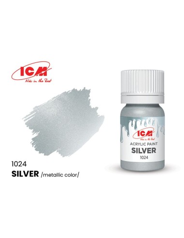 METALLIC COLORS Silver bottle 12 ml 